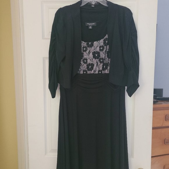 Preceptions Black/lace Evening Dress - Picture 1 of 7